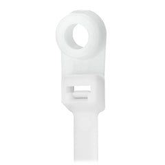 Pacer CTMR2S-100 8" Cable Tie w/Mounting Ring - Natural Color - 50lb Tensile Strength - 2" Bundle Diameter - 100 Piece Bag