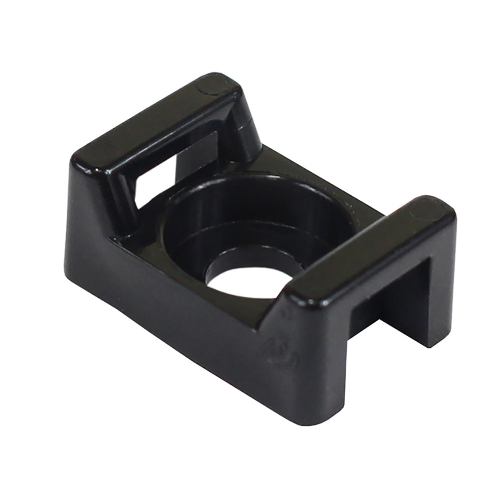 Pacer CTM2S8BK-100 Screw Down Cable Tie Mount - #8 Screw Mount Method - Black - 100 Pack