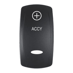 Pacer EV2LE-ACC Actuator - 'ACCY' f/V Series Contura Switches - Black - Laser Etched (Top/Bottom Light)