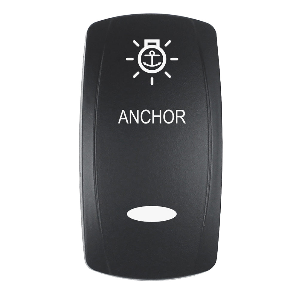 Pacer EV2LE-ANC Actuator - 'ANCHOR' f/V Series Contura Switches - Black - Laser Etched (Top/Bottom Light)