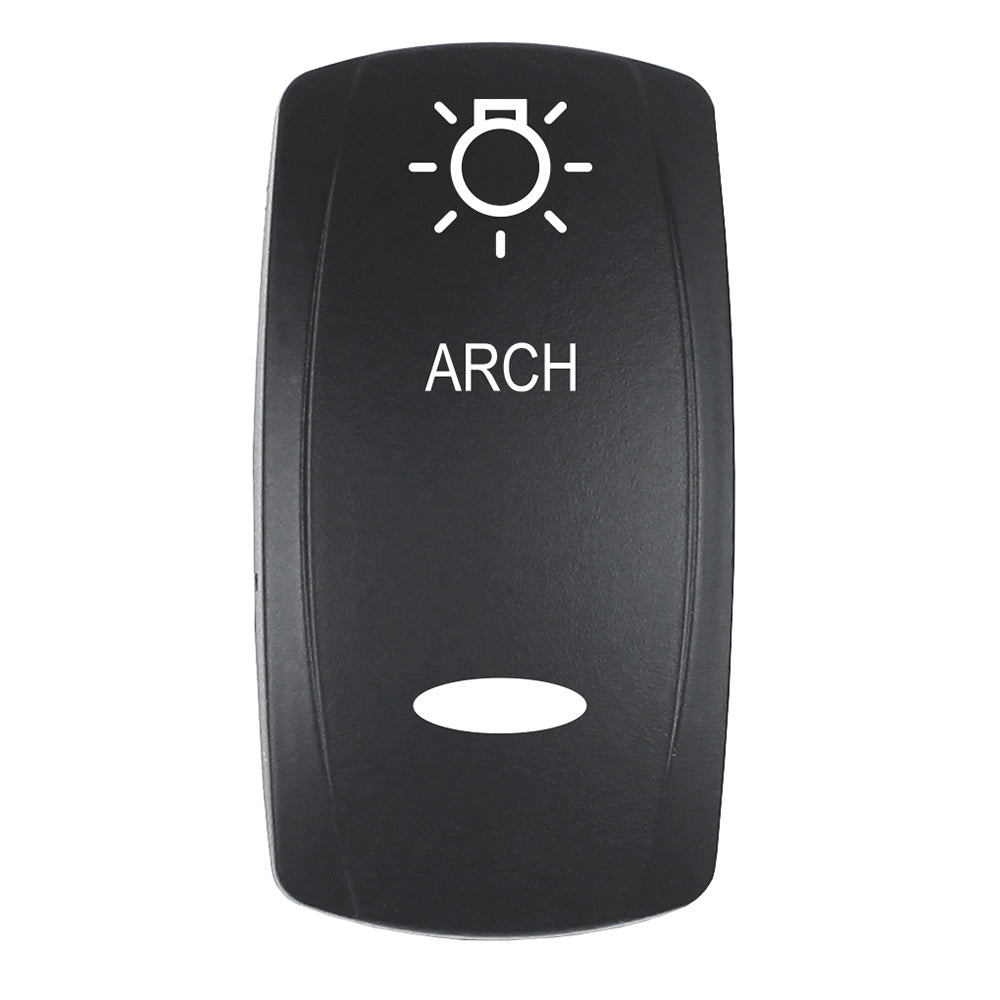 Pacer EV2LE-ARCH Actuator - 'ARCH' f/V Series Contura Switches - Black - Laser Etched (Top/Bottom Light)