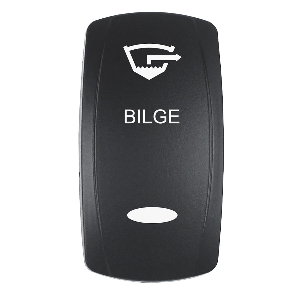 Pacer EV2LE-BLG Actuator - 'BILGE' f/V Series Contura Switches - Black - Laser Etched (Top/Bottom Light)
