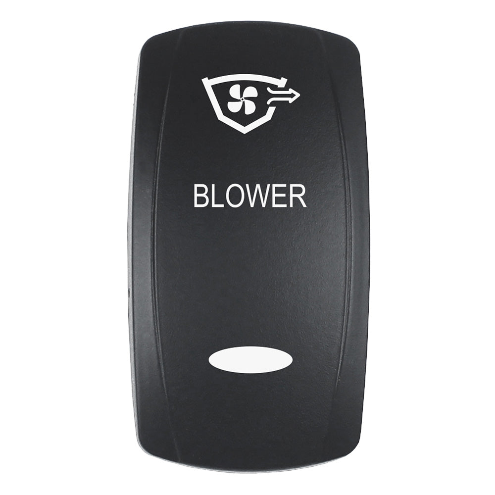 Pacer EV2LE-BLWR Actuator - 'BLOWER' f/V Series Contura Switches - Black - Laser Etched (Top/Bottom Light)