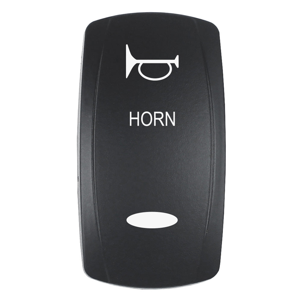 Pacer EV2LE-HRN Actuator - 'HORN' f/V Series Contura Switches - Black - Laser Etched (Top/Bottom Light)