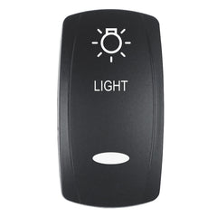 Pacer EV2LE-LT Actuator - 'LIGHT' f/V Series Contura Switches - Black - Laser Etched (Top/Bottom Light)