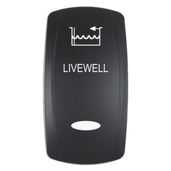 Pacer EV2LE-LVWL Actuator - 'LIVEWELL' f/V Series Contura Switches - Black - Laser Etched (Top/Bottom Light)