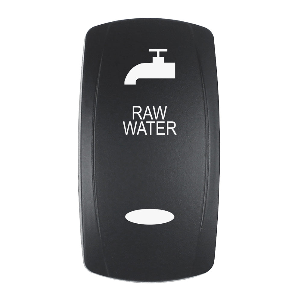 Pacer EV2LE-RAW Actuator - 'RAW WATER' f/V Series Contura Switches - Black - Laser Etched (Top/Bottom Light)