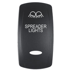 Pacer EV2LE-SPDR Actuator - 'SPREADER LIGHTS' f/V Series Contura Switches - Black - Laser Etched (Top/Bottom Light)