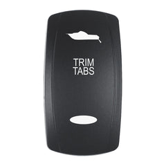 Pacer EV2LE-TRM Actuator - 'TRIM TABS' f/V Series Contura Switches - Black - Laser Etched (Top/Bottom Light)