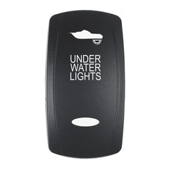 Pacer EV2LE-UW Actuator - 'UNDER WATER LIGHTS' f/V Series Contura Switches - Black - Laser Etched (Top/Bottom Light)