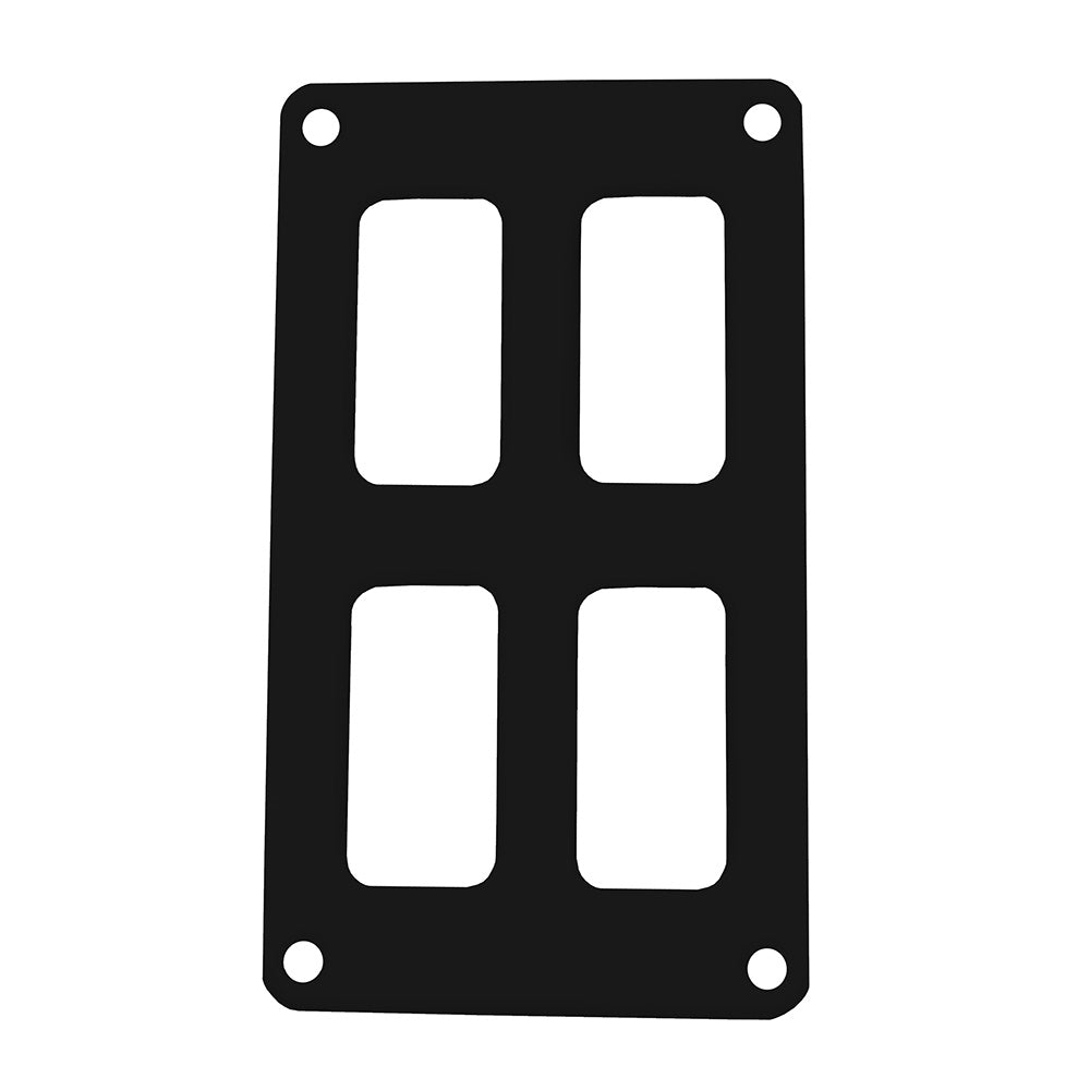 Pacer PSC-22-BK Switch Panel - 2 Switch & 2 Row - 3" x 4.75" - Black Powder Coated Aluminum