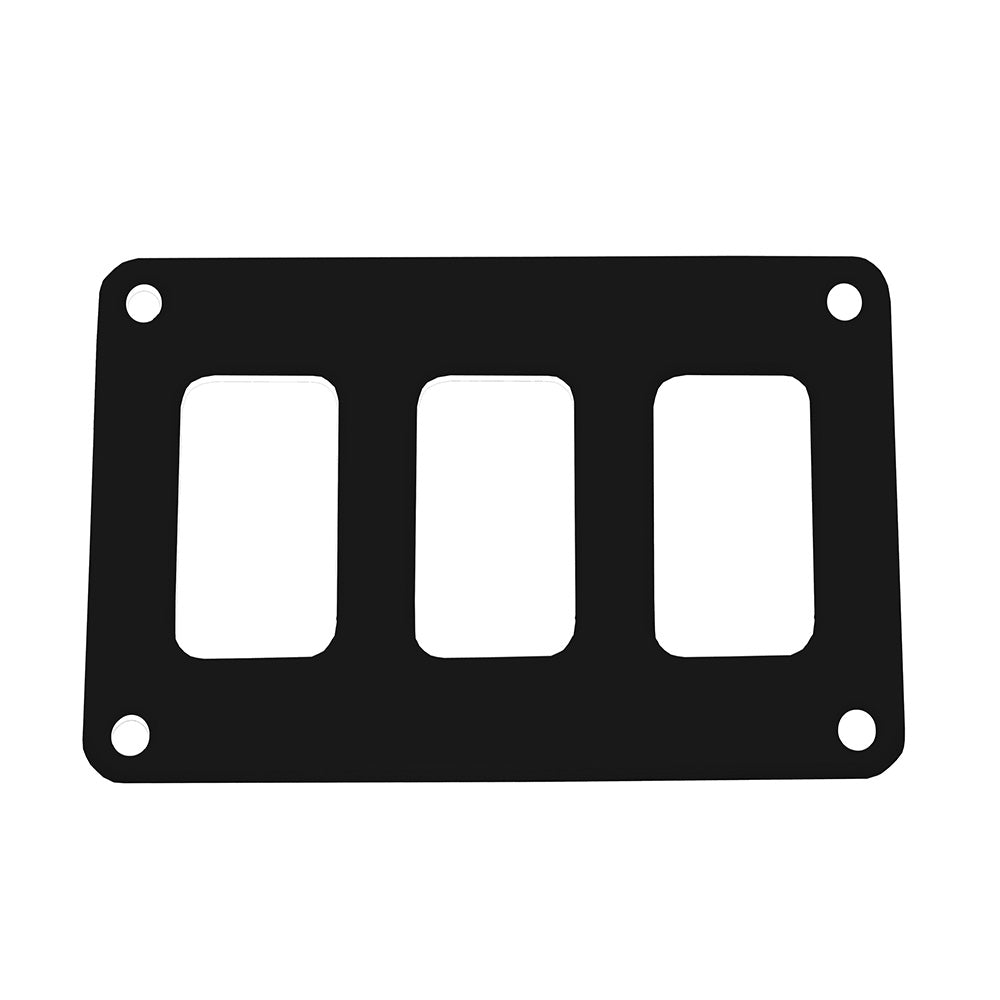 Pacer PSC-31-BK Switch Panel - 3 Switch & 1 Row - 4.25" x 2.75" - Black Powder Coated Aluminum