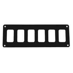 Pacer PSC-61-BK Switch Panel - 6 Switch & 1 Row - 8" x 2.75" - Black Powder Coated Aluminum