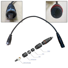 Furuno WRJ-ADP-05M RJ45 to HUB102 Cable 0.5M Waterproof RJ45 (M) to RJ45 Adapter