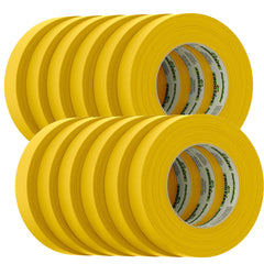 FrogTape 105320 CP 225 Medium-High Adhesion Masking Tape - 24MM x 55M x 12-Pack - Gold - Rated f/225 DegreeF