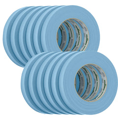 FrogTape 105770 CP 250 Medium-High Adhesion Masking Tape - 18MM x 55M x 12-Pack - Light Blue - Rated f/250 DegreeF