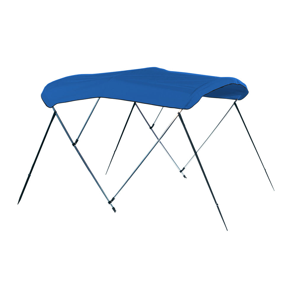 Carver A8SQ4893UB-04 4 Bow 8' Pontoon Bimini Top w/Boot - Pacific Blue Acrylic