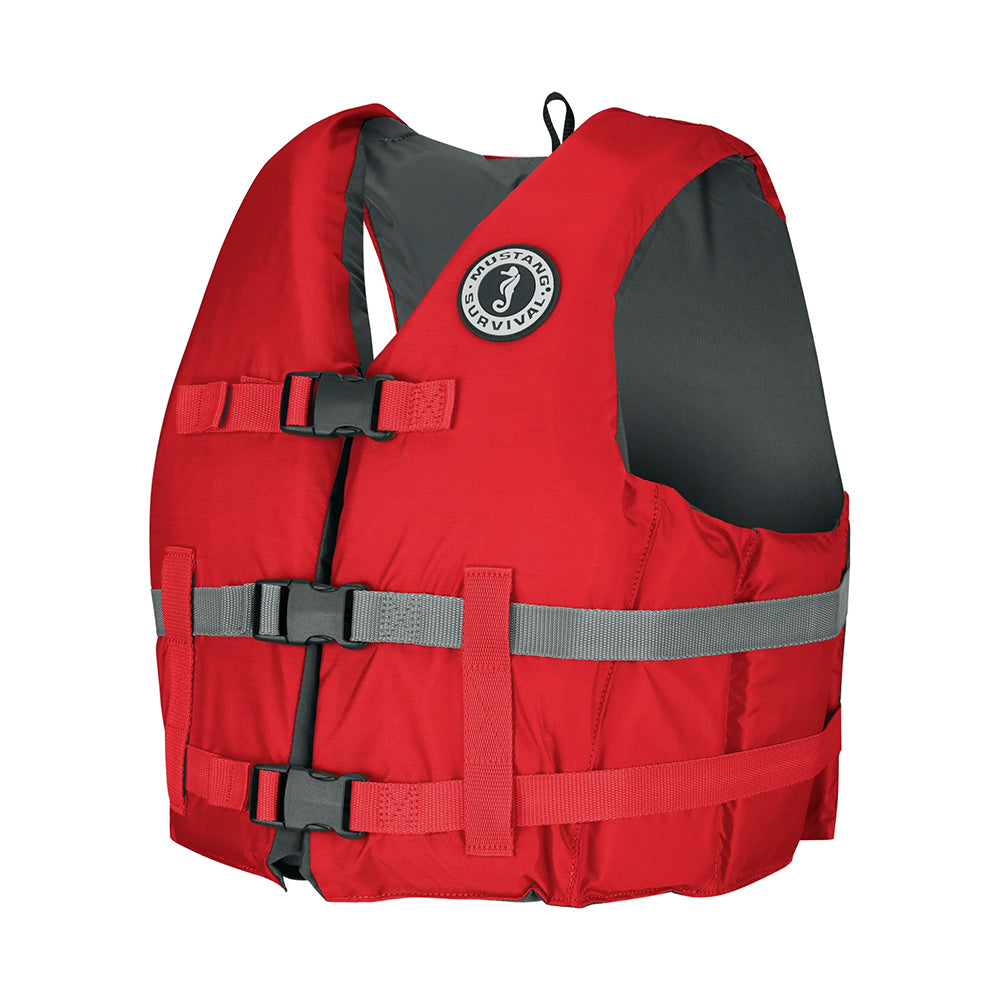 Mustang MV7010-4-XL/XXL Livery Foam Vest - XL/XXL - Red