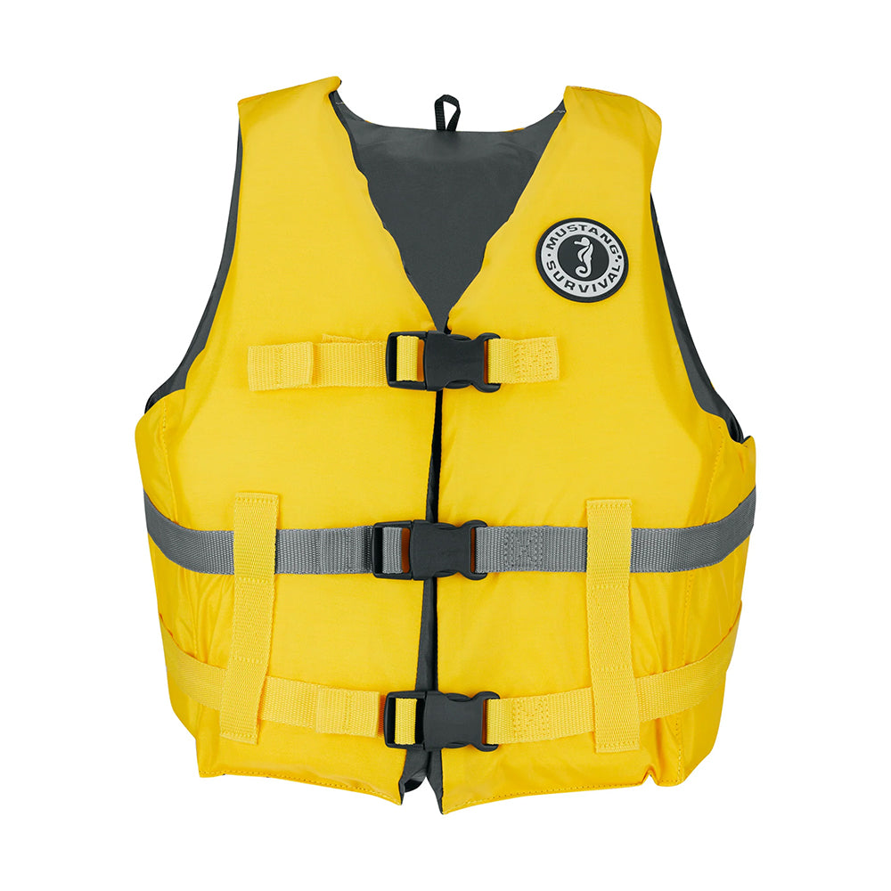 Mustang MV7010-25-XS/S Livery Foam Vest - XS/S - Yellow