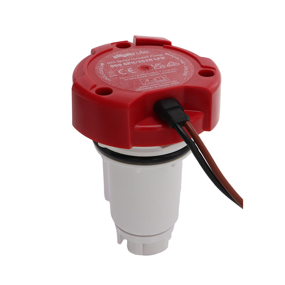 Rule 66DR 800 GPH Livewell Pump Replacement Motor Cartridge