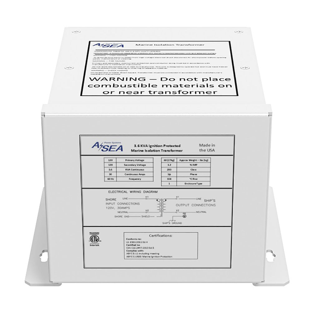ASEA Power Systems 634003ASEA Power Systems 3.6 kVA Isolation Transformer