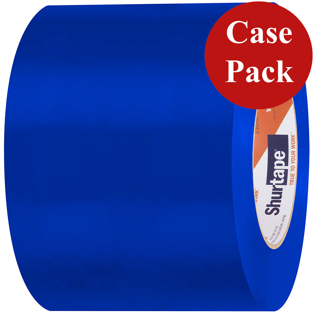 Shurtape 105740C UV-Resistant Marine Heat Shrink Tape - 96MM x 55M Roll - Straight Edge Blue *Case of 12 Rolls*