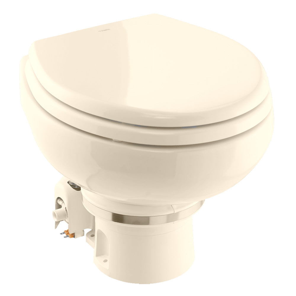 Dometic 9610007276 MasterFlush 7160 Bone Electric Macerating Toilet w/Orbit Base - Raw Water - 12V