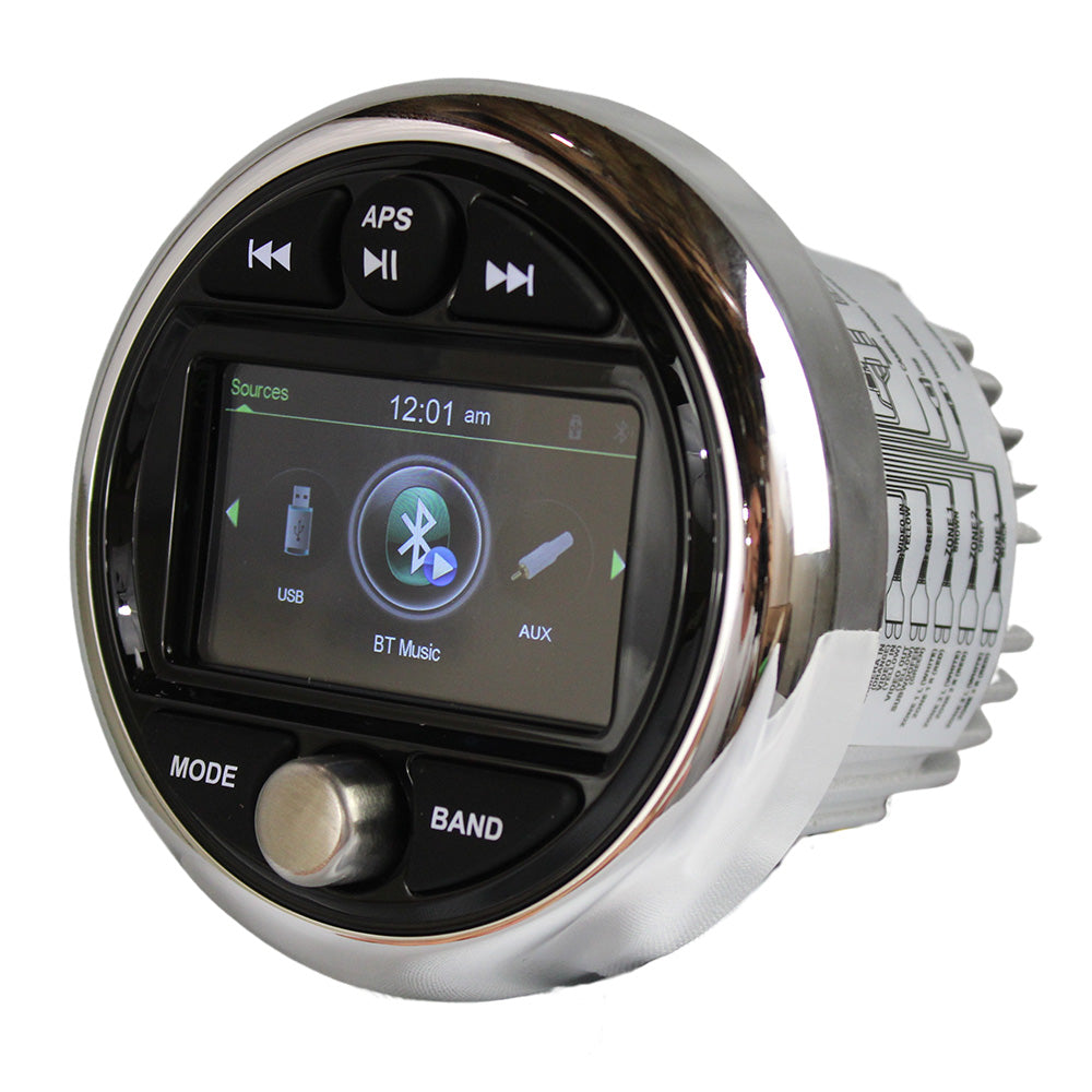 Banshee Marine BAR-SU3-1 3" Gauge Style Radio w/Bluetooth