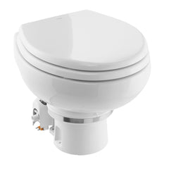 Dometic 9610007271 MasterFlush 7120 White Electric Macerating Toilet w/Orbit Base - Freshwater - 24V