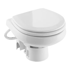 Dometic 9610007285 MasterFlush 7260 White Electric Macerating Toilet w/Orbit Base - Raw Water - 12V