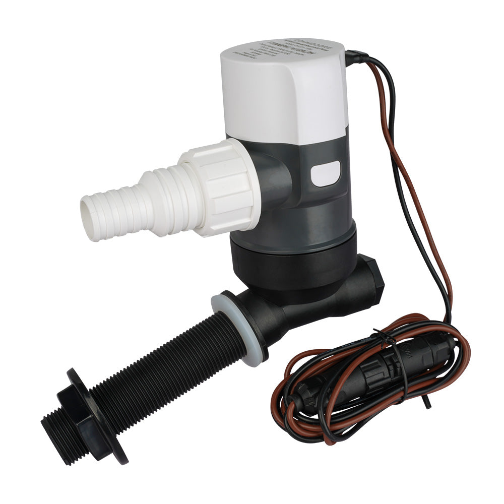 Commodore CM-E31-1100L 1100 GPH Angled Livewell Pump - 12V