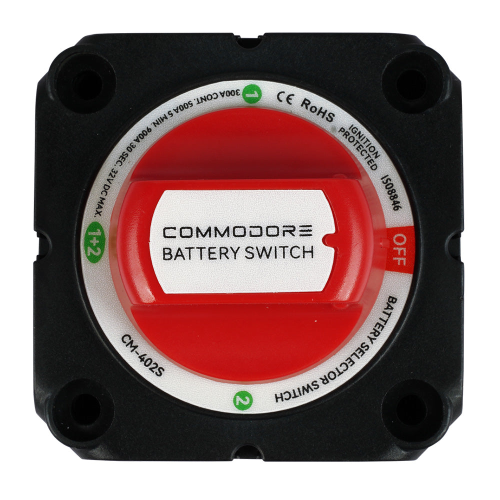 Commodore CM-402S 4-Position Compact Dual Battery Selector Switch