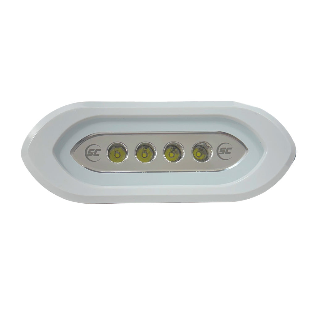 Shadow-Caster SCM-SLF4X-GW-WH Flush Mount Spreader Light - White Housing - White