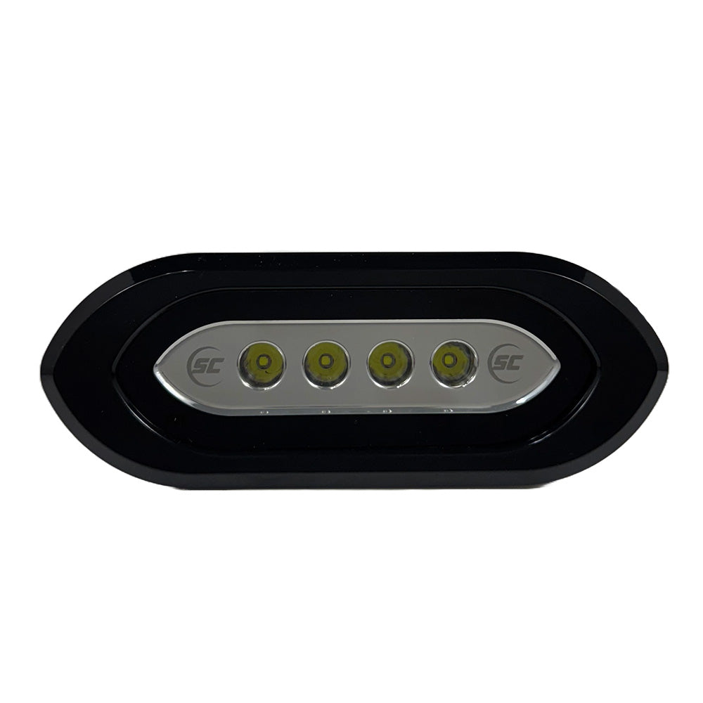 Shadow-Caster SCM-SLF4X-GW-BK Flush Mount Spreader Light - Black Housing - White