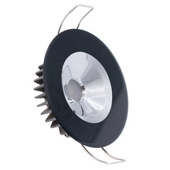 Lumitec 117163 Illusion Flush Mount LED Down Light - White - Non-Dimming - Black Housing - Chrome Reflector