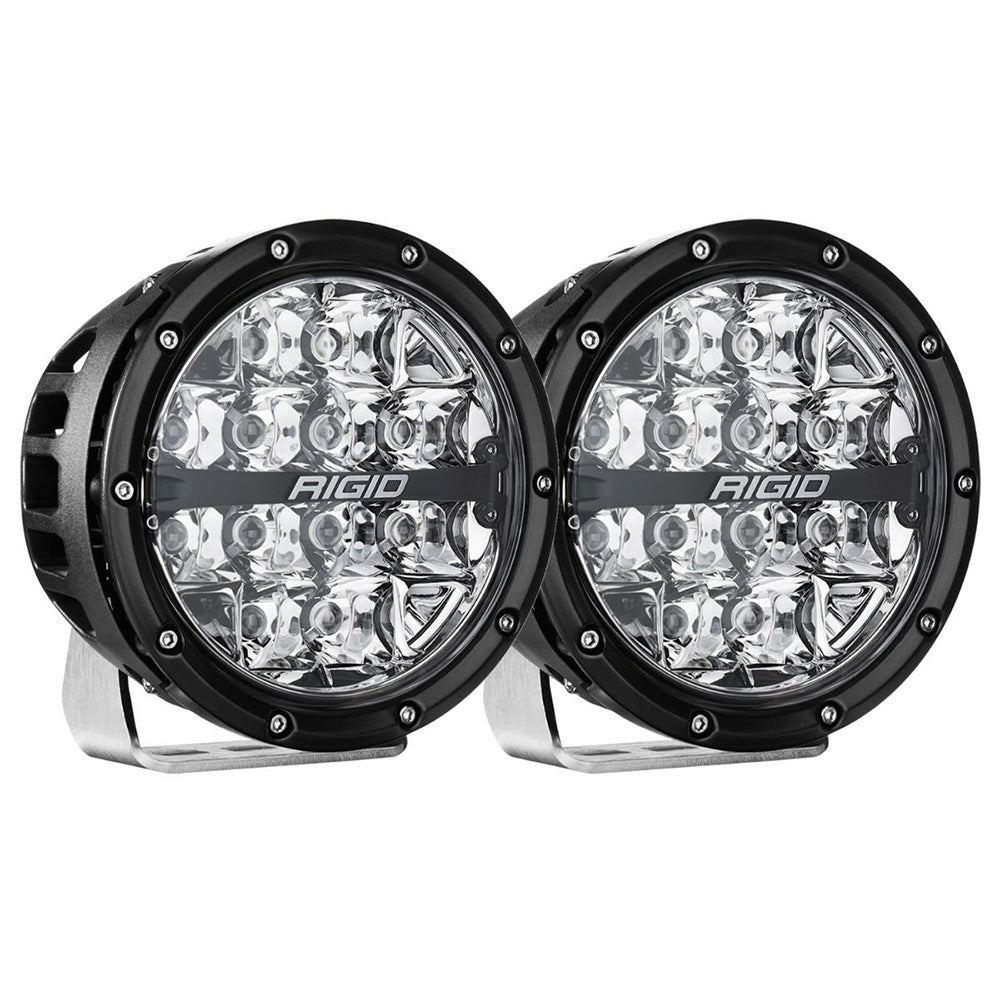 RIGID Industries 36412 360-Series RGBW 6" Offroad Lamp Spot Beam w/RGBW Backlight Pods - Set of 2