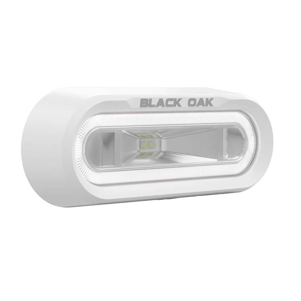 Black Oak MLPS-W Low Pro Off Road Spreader Light - Bracket Mount - White Housing - White LED