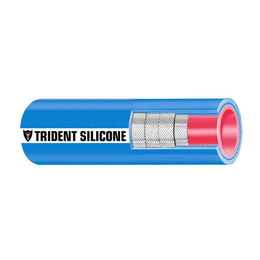 Trident Marine 202V2120-36 2-1/2" x 36" Blue Silicone Wet Exhaust Hose