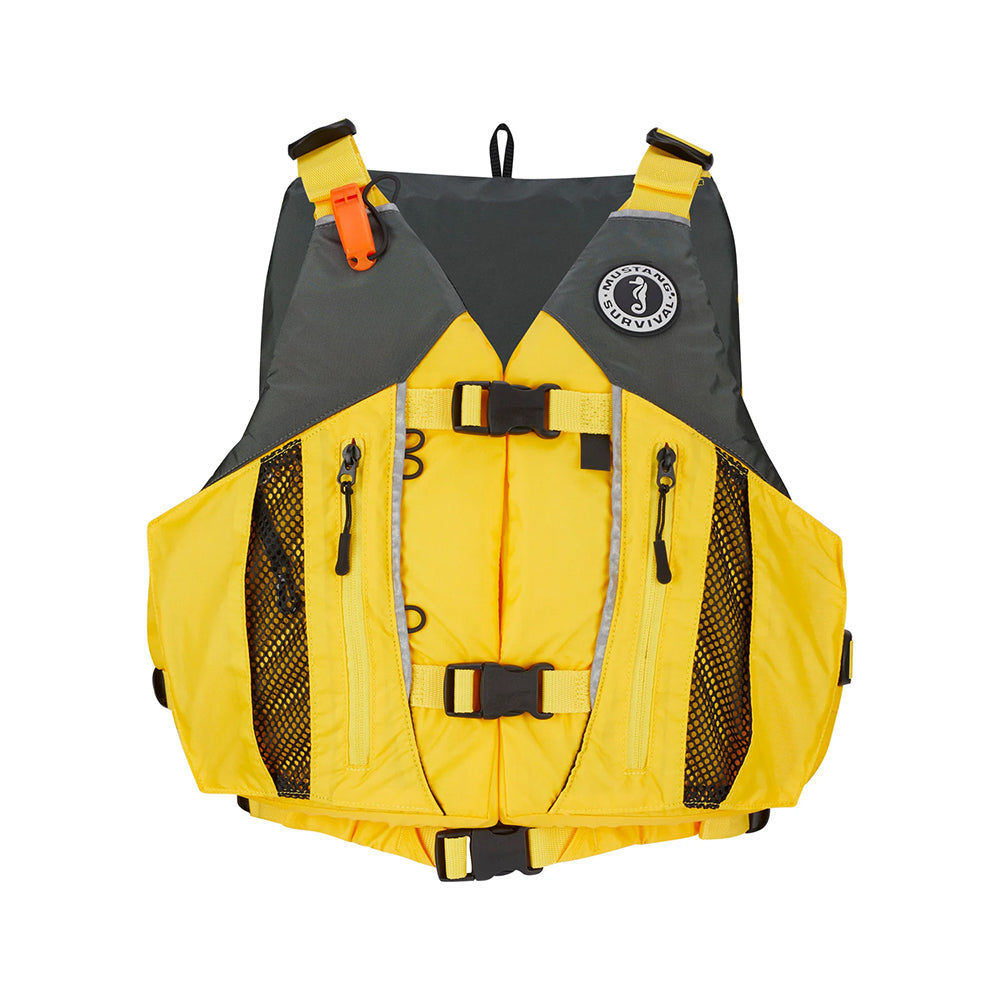 Mustang MV807002-222-XS/S Solaris Foam Life Vest - XS/S - Yellow/Grey