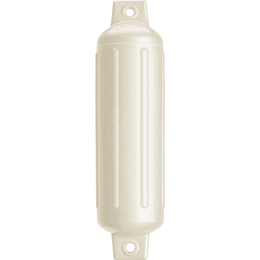 Polyform G-2 METALLIC WHITE G-2 Twin Eye Fender 4.5" x 15.5" - Metallic White