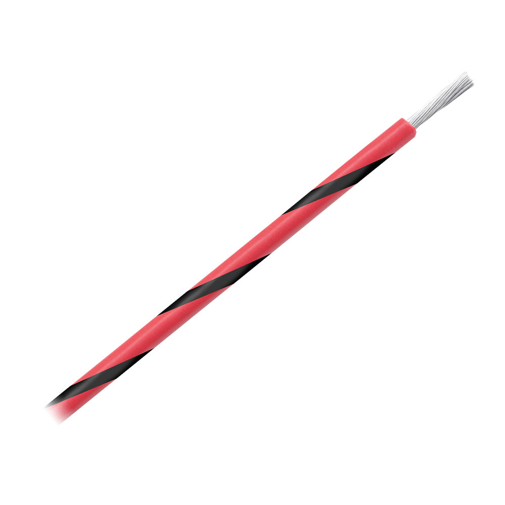 Pacer WUL14RD-0-500 14 AWG Gauge Striped Marine Wire 500' Spool - Red w/Black Stripe