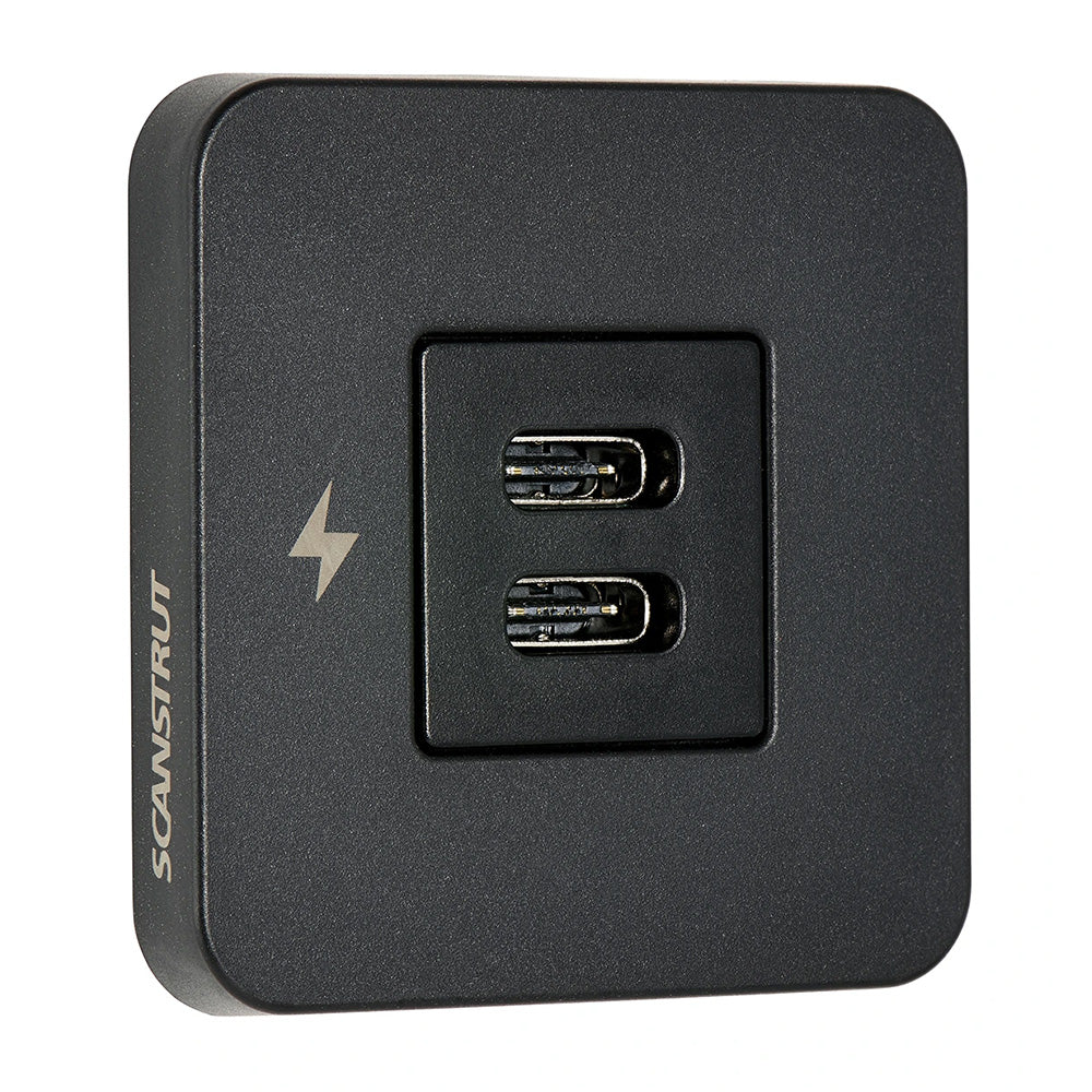 Scanstrut SC-TILE-20 TILE USB-C Interior Charging Socket - 12/24V - Black Bezel