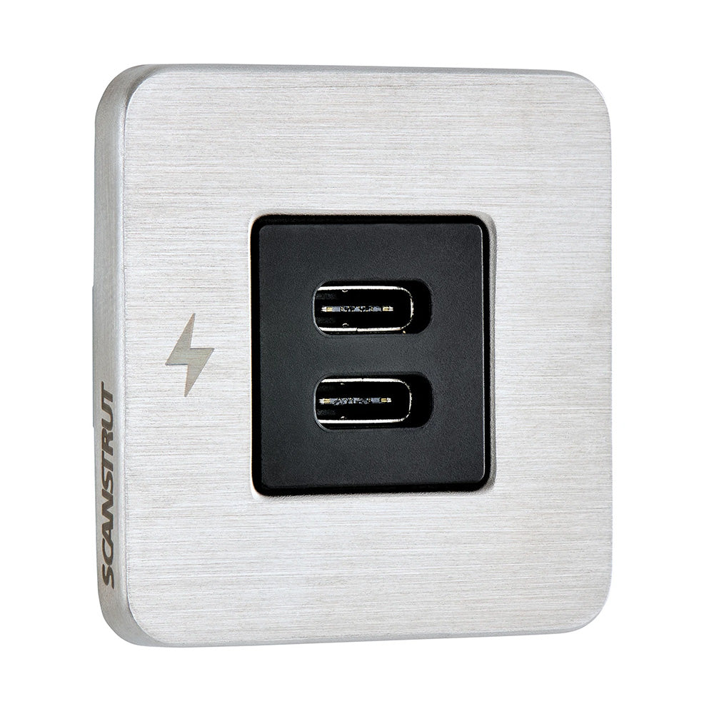 Scanstrut SC-TILE-21 TILE USB-C Interior Charging Socket - 12/24V - Stainless Steel Bezel