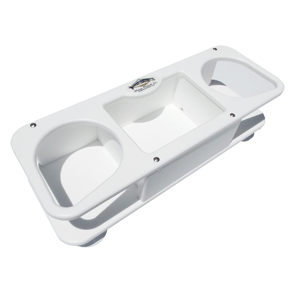 Facnor MB-2 Deep Blue Marine MB-2 Double Cup Holder w/Suction Cups