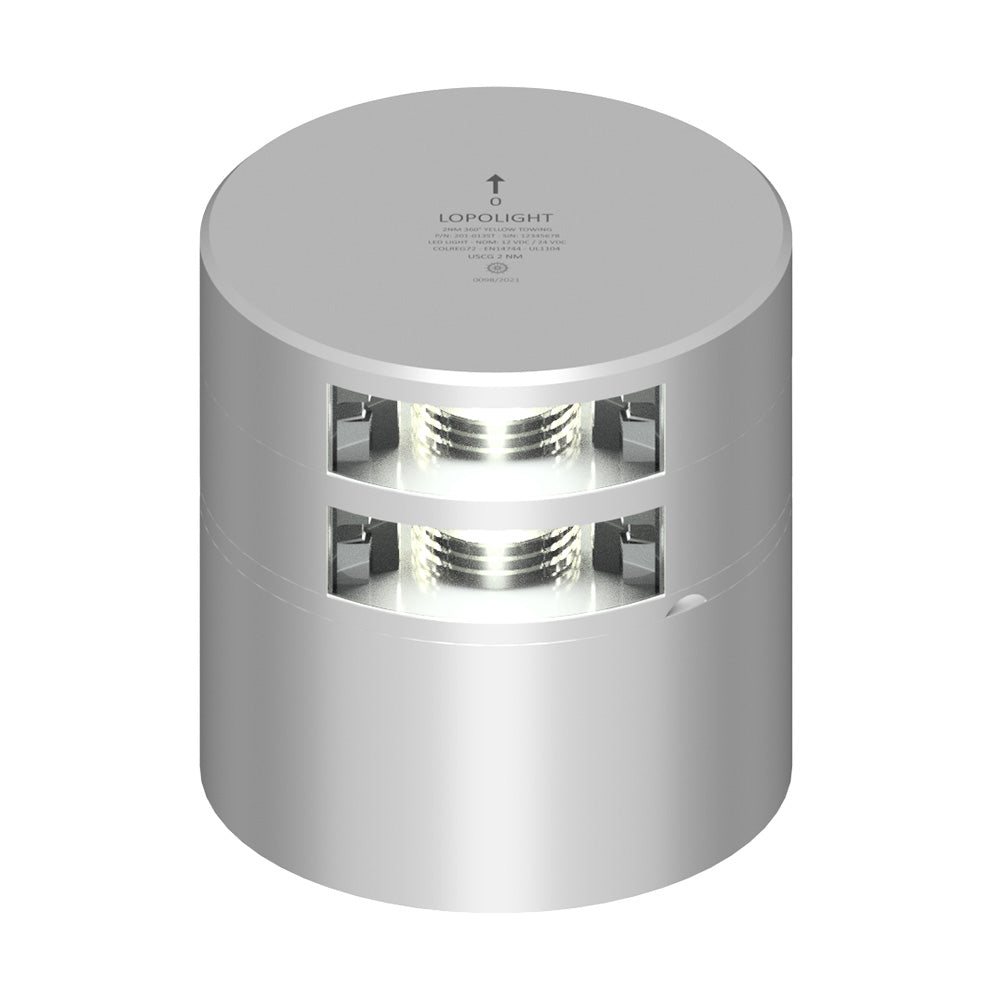 Lopolight 301-005ST-CSCD Double Stern Light - 2nm w/Connector & Alu-Base - Silver