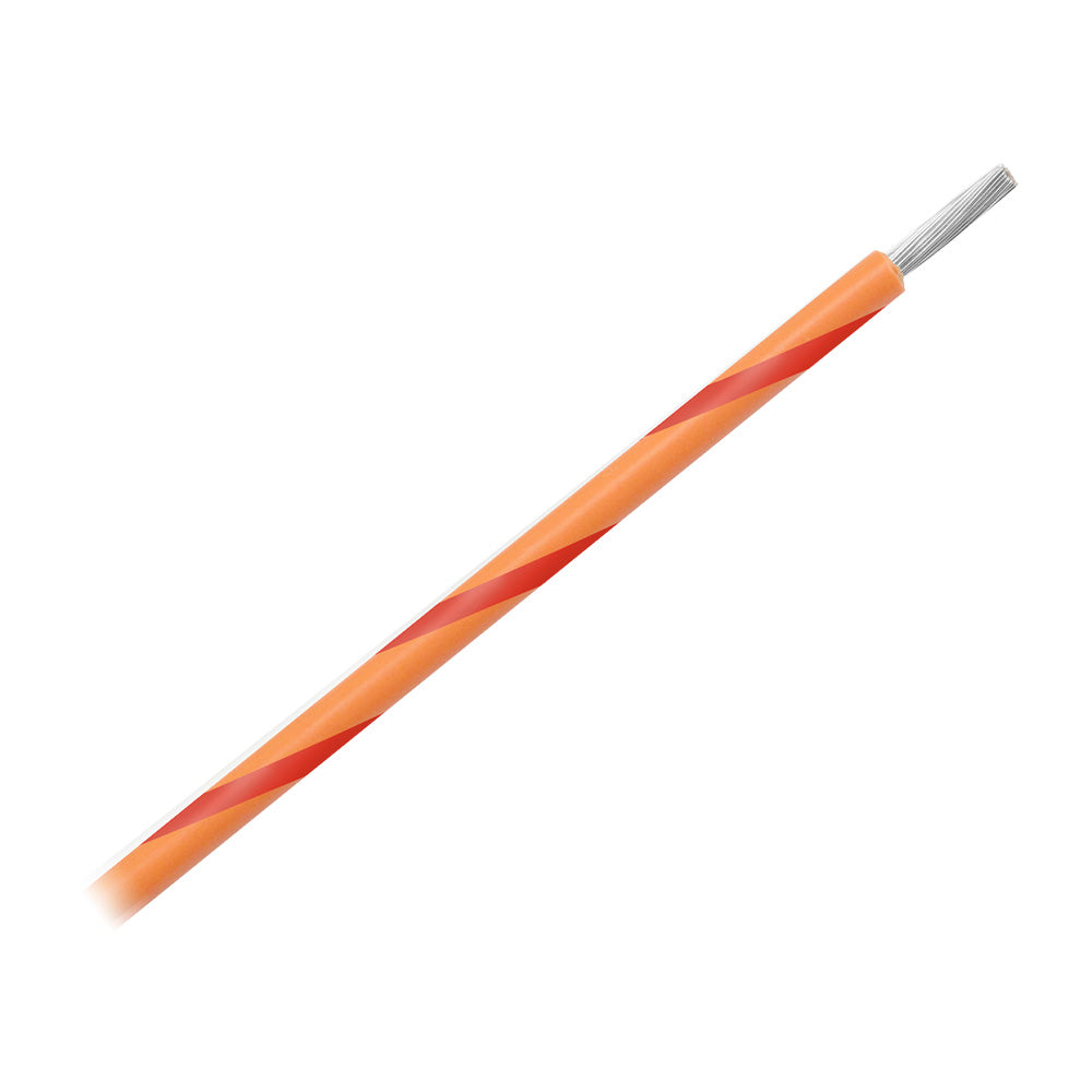 Pacer WUL14OR-2-500 14 AWG Gauge Striped Marine Wire 500' Spool - Orange w/Red Stripe