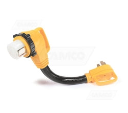 Camco 55562 50A Powergrip Locking Electrical Adapter - 90°