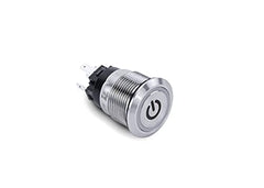 Sierra AV10060G Push-Button Switch, Off/On, Green Halo LED w/On-Off Symbol