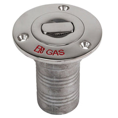 Whitecap 6993CBLUE Stainless Steel Gas Push-Up Deck Fill - 90°, 1-1/2" Hose