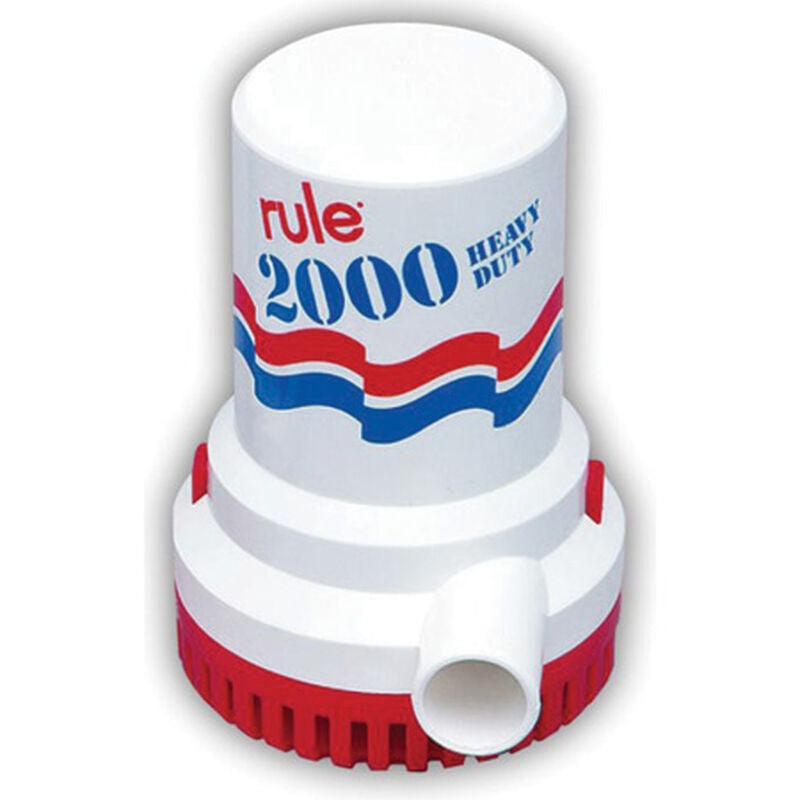 Rule 10 Higher Capacity Bilge Pump - 2000 GPH, 7570 LPH, 12V